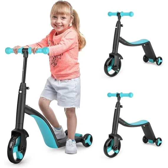 🛴Clearance Price S$4.99🔥🛴Three-In-One Children’s Scooter, folding tricycle, balance car, multifunctional bicycle🛴