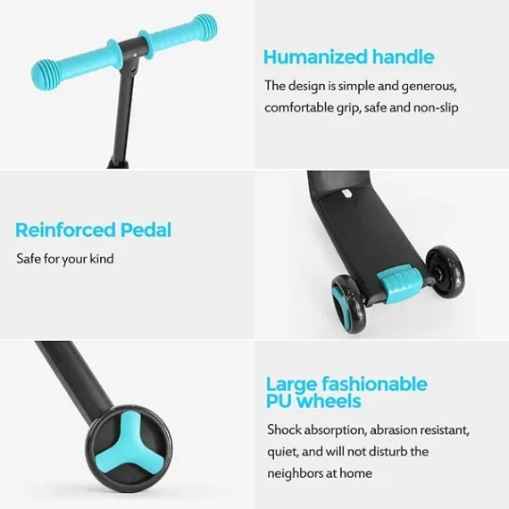 🛴Clearance Price S$4.99🔥🛴Three-In-One Children’s Scooter, folding tricycle, balance car, multifunctional bicycle🛴