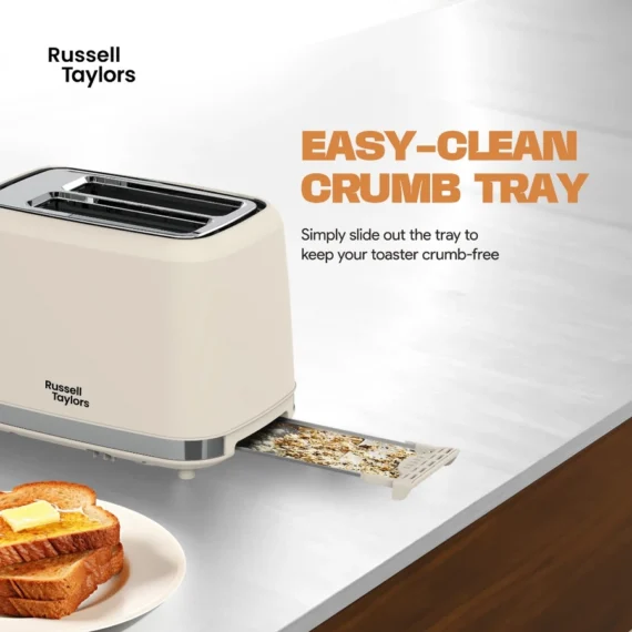 Russell Taylors Retro Toaster RT-10. 𝟳 𝗦𝗵𝗮𝗱𝗲 𝗦𝗲𝘁𝘁𝗶𝗻𝗴𝘀. 2 Years Warranty