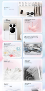 Haier Leader Three-Compartment Automatic Washing Machine and Shoe Washer Set, Three-Drum Household Front-Loading Washing Machine ProMax