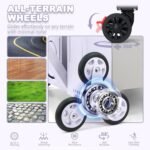 ⚡Clearance Price RM22.20​🎁FELICON Folding Climber Utility Cart Rolling Crate Tote on Rotate Wheels with Adjustable Handle Hidden Lid Cup Holder Storage Toolbox for Teacher Office File Move Shop Travel Laundry Grocery